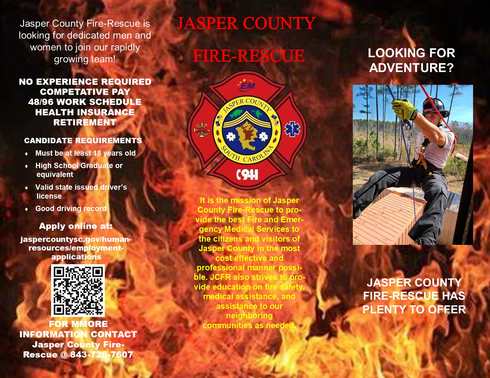 Firefighter EMT/Paramedic Jasper County South Carolina State